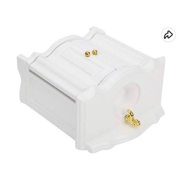 Dollhouse White Bathroom Vanity 1:12 Scale New - Picture 2 of 11